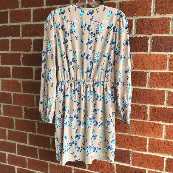 Floral dress | Taupe/Blue | Size M | Tan & Blue - Picture 10 of 13
